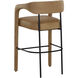 Mavia 39 inch Ludlow Sesame Leather Barstool